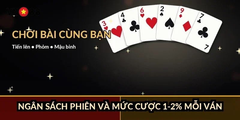 Tiến lên đếm lá ăn trắng VN88: chỉ 0,82% tay chia sẵn thế thắng 5 Ngân sách phiên và mức cược 1-2% mỗi ván